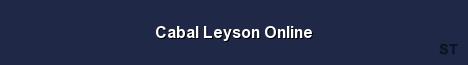 Cabal Leyson Online Server Banner