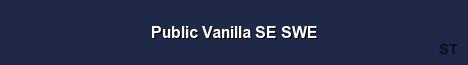 Public Vanilla SE SWE Server Banner