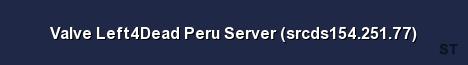 Valve Left4Dead Peru Server srcds154 251 77 Server Banner
