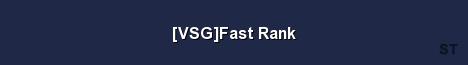 VSG Fast Rank Server Banner
