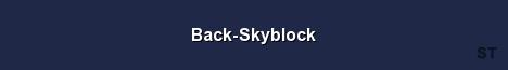 Back Skyblock Server Banner