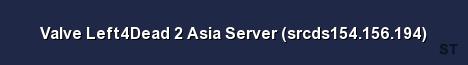 Valve Left4Dead 2 Asia Server srcds154 156 194 