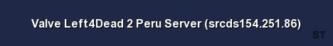 Valve Left4Dead 2 Peru Server srcds154 251 86 