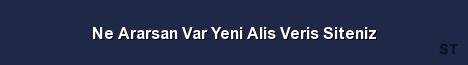 Ne Ararsan Var Yeni Alis Veris Siteniz Server Banner
