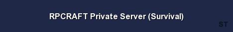 RPCRAFT Private Server Survival Server Banner