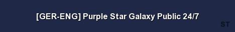 GER ENG Purple Star Galaxy Public 24 7 Server Banner