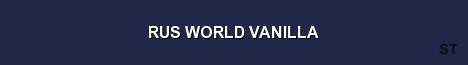 RUS WORLD VANILLA Server Banner