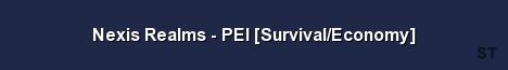 Nexis Realms PEI Survival Economy Server Banner