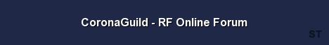 CoronaGuild RF Online Forum Server Banner
