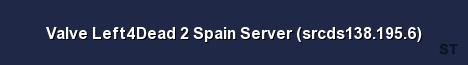 Valve Left4Dead 2 Spain Server srcds138 195 6 