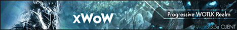 xWoW Wotlk Progressive Realm Server Banner