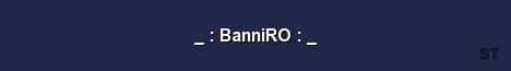 BanniRO Server Banner