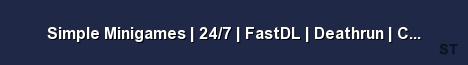 Simple Minigames 24 7 FastDL Deathrun Course Server Banner