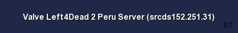 Valve Left4Dead 2 Peru Server srcds152 251 31 