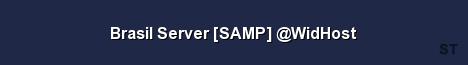 Brasil Server SAMP WidHost Server Banner