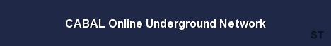 CABAL Online Underground Network Server Banner
