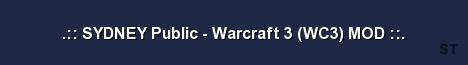 SYDNEY Public Warcraft 3 WC3 MOD Server Banner