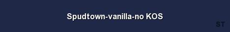 Spudtown vanilla no KOS Server Banner