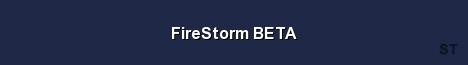 FireStorm BETA Server Banner