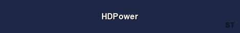 HDPower Server Banner