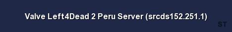 Valve Left4Dead 2 Peru Server srcds152 251 1 Server Banner