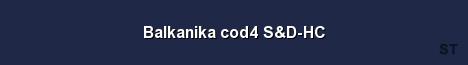 Balkanika cod4 S D HC Server Banner