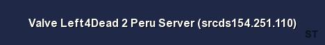 Valve Left4Dead 2 Peru Server srcds154 251 110 