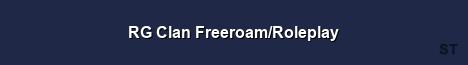 RG Clan Freeroam Roleplay Server Banner