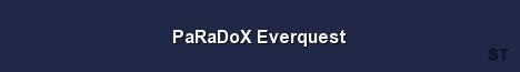 PaRaDoX Everquest Server Banner