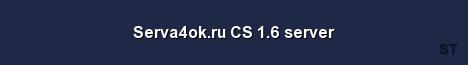 Serva4ok ru CS 1 6 server Server Banner