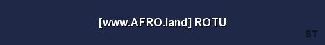 www AFRO land ROTU Server Banner