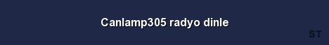 Canlamp305 radyo dinle Server Banner