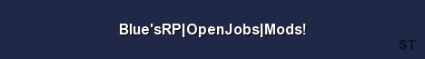 Blue sRP OpenJobs Mods Server Banner
