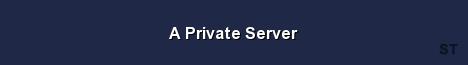 A Private Server Server Banner
