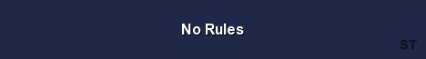 No Rules Server Banner