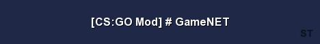 CS GO Mod GameNET Server Banner