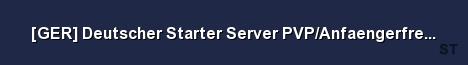 GER Deutscher Starter Server PVP Anfaengerfreundlich by SG Server Banner