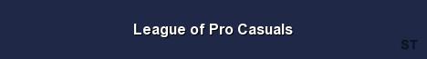 League of Pro Casuals Server Banner