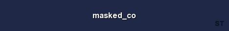 masked co Server Banner