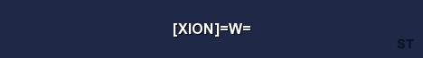 XION W Server Banner