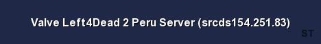 Valve Left4Dead 2 Peru Server srcds154 251 83 