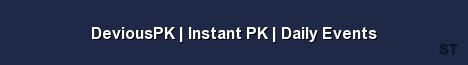 DeviousPK Instant PK Daily Events Server Banner
