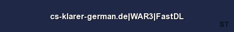 cs klarer german de WAR3 FastDL Server Banner