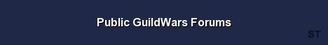 Public GuildWars Forums Server Banner