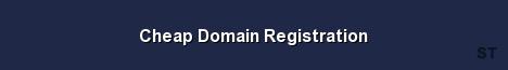 Cheap Domain Registration 