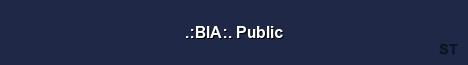 BIA Public Server Banner
