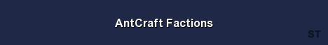 AntCraft Factions Server Banner
