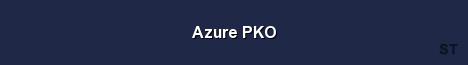 Azure PKO 