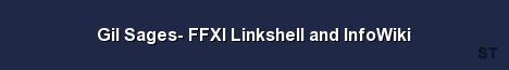 Gil Sages FFXI Linkshell and InfoWiki Server Banner
