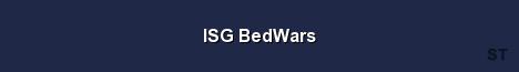 ISG BedWars Server Banner